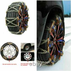 3X Anti-Skid Snow Mud Tire Iron Chains Belt Car Truck SUV Emergency Tyre Steel