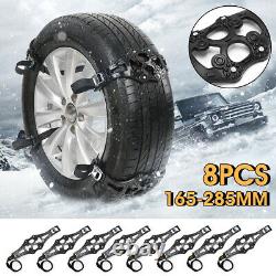 8 PCS Snow Tire Chains Car Truck SUV Anti-Skid Emergency Winter Driving TPU