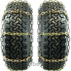 Titan Alloy Square Link Tire Chains Dual CAM On Road Ice/Snow 245/70-19.5