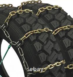 Titan Alloy Square Link Tire Chains Dual CAM On Road Ice/Snow 5.5mm 265/70-19.5
