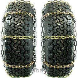 Titan Alloy Square Link Tire Chains On/Off Road Ice/SnowithMud 8mm 10-16.5