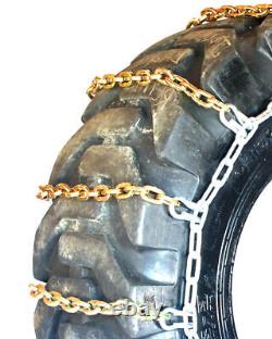 Titan Alloy Square Link Tractor Tire Chains Ice Snow Mud 10mm 13.5-16.1