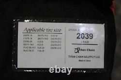 Titan Chain Cable Snow Tire Chains TC2039 Ladder Pattern Steel Rollers 1 Pair
