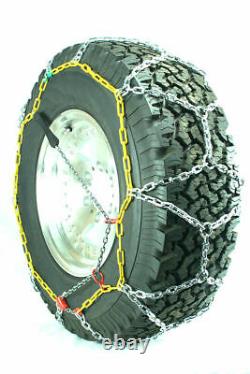 Titan Diamond Pattern Alloy Square Tire Chains On Road Snow 4.7mm 235/75-17.5