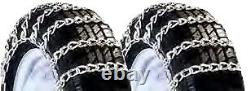 Titan Garden Tractor Tire Chains 2-Link Spacing Snow Ice Mud 9.5mm 33x12.50x15