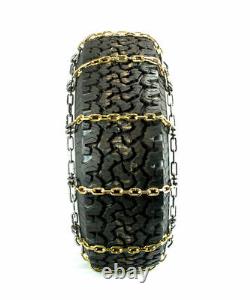 Titan Truck Alloy Square Link Tire Chains CAM On Road IceSnow 7mm 325/40-22