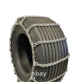 Titan Truck Tire Chains V-Bar Dual/Wide Base On Road Ice/Snow 8mm 42x15-15