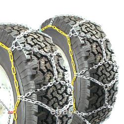 Chaînes à neige en alliage avec motif diamanté pour pneus carrés Titan sur route 4,7 mm 305/70-16.