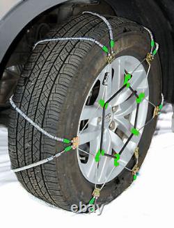 Chaînes à neige ou à glace en diagonale pour pneus Titan 10.98mm 275/45-21 sur routes enneigées ou verglacées