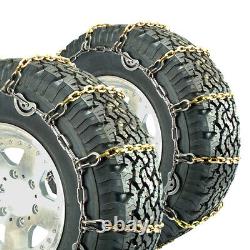 Chaînes de pneus CAM de camion en alliage de titane à maillons carrés sur route glacée/neigeuse 5,5mm 245/75-17