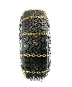Chaînes de pneus CAM en alliage de titane avec maillons carrés pour camions sur route glacée/neigeuse 5,5 mm 275/65-18.