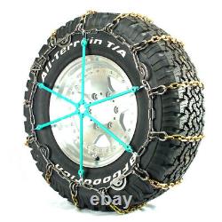 Chaînes de pneus CAM pour camions à maillons carrés en alliage de titan sur route verglacée/neige 5.5mm 215/75-17.5