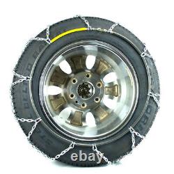 Chaînes de pneus carrées en alliage à motif de diamant Titan sur route neige et glace 3,7 mm 175/75-16
