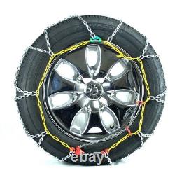 Chaînes de pneus carrées en alliage à motif de diamant Titan sur route neige et glace 3,7 mm 245/50-16