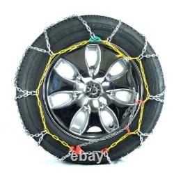 Chaînes de pneus carrées en alliage avec motif en diamant Titan pour route neige et glace 3,7 mm 205/70-14