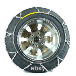 Chaînes de pneus carrées en alliage avec motif en diamant Titan pour route neige et glace 3,7 mm 205/70-14