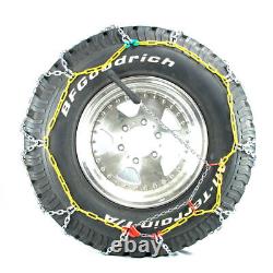 Chaînes de pneus carrées en alliage avec motif en diamant Titan sur route neigeuse 4,7 mm 32x11.50-15.