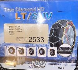 Chaînes de pneus pour la neige Titan Diamond HD LT/SUV 2533 - 2 paires.