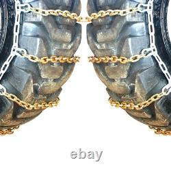 Chaînes de pneus pour tracteur Titan Alloy Square Link - Glace, neige, boue - 10mm 15-19.5