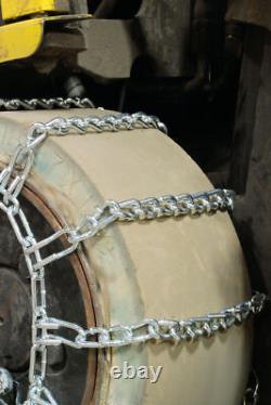 Chaînes pour pneus de chariot élévateur Titan Fork Lift Link, espacement de 2 maillons, pour neige et glace/boue, 5,5mm, 14-17,5.